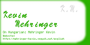 kevin mehringer business card